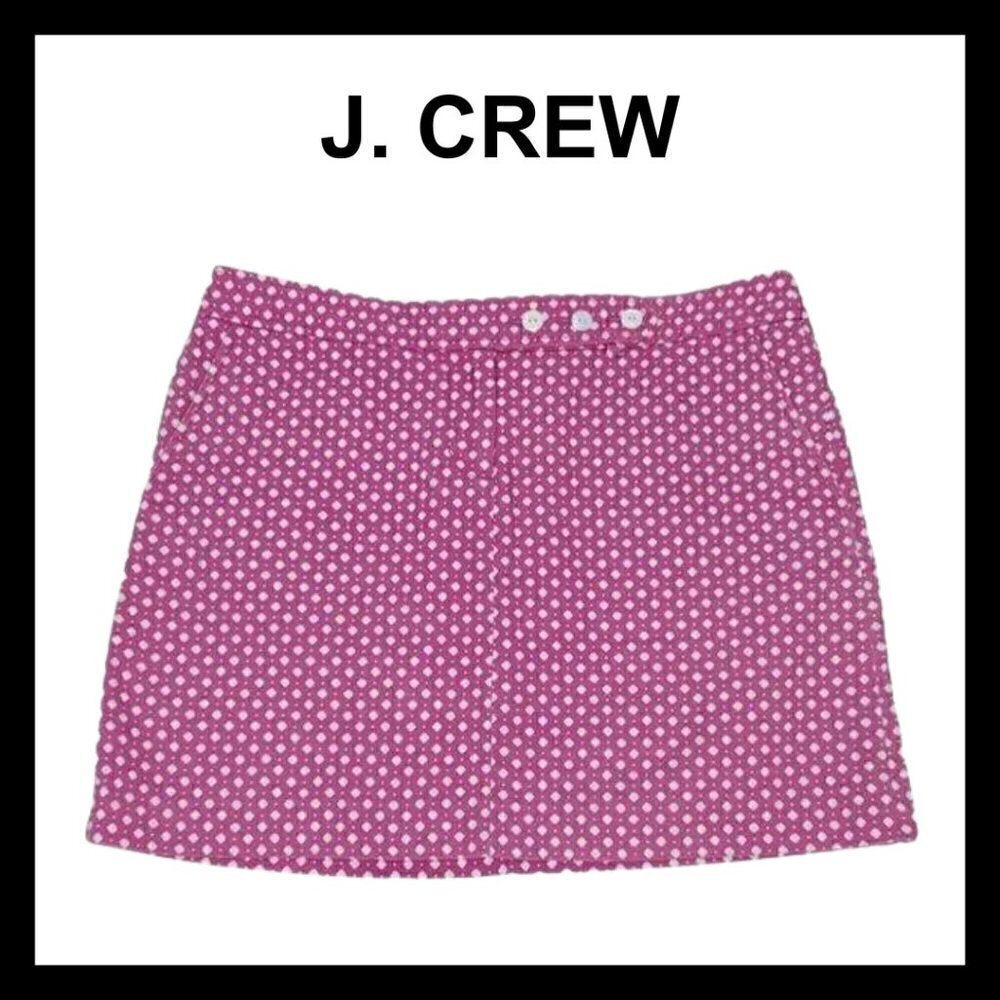J.CREW Pink and white mini skirt